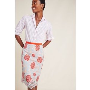 Anthropologie Eva Franco Lace Pencil Skirt 💕